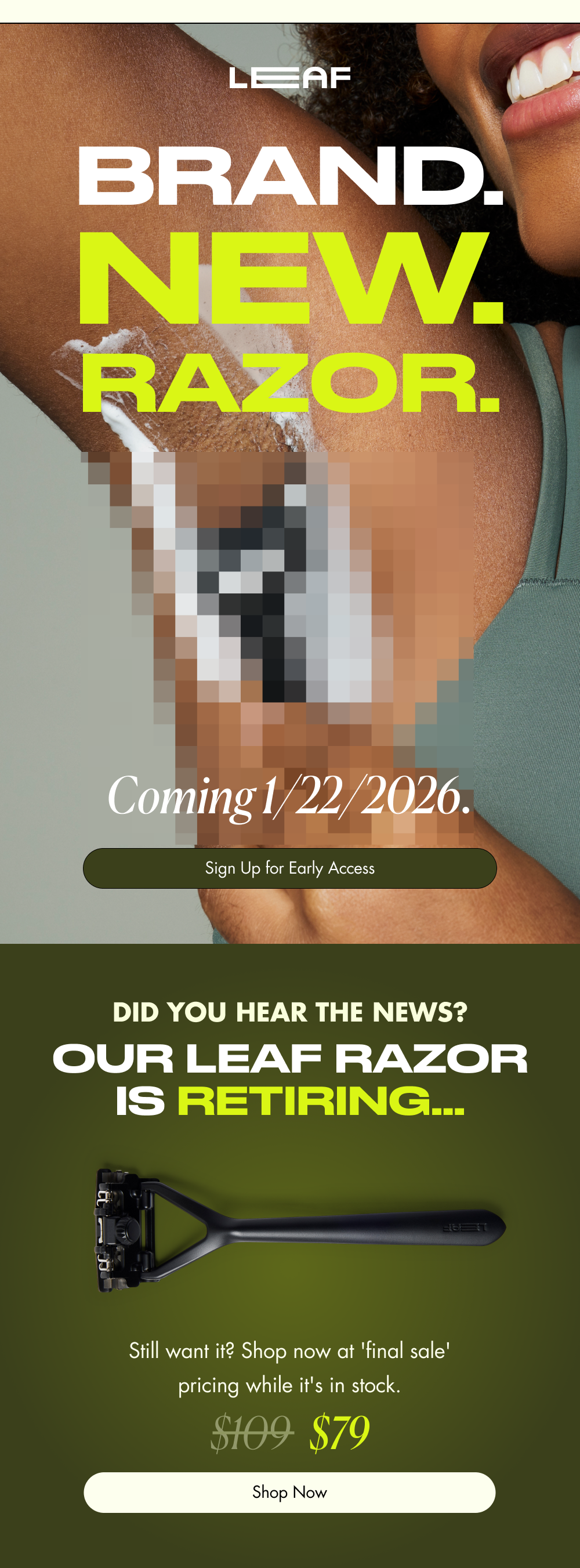 Featured campaign teaser email