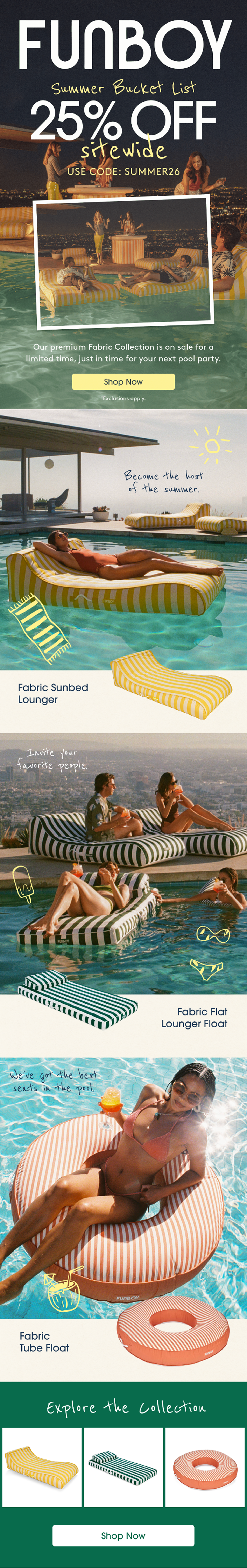 FUNBOY — Summer Bucket List 25% off